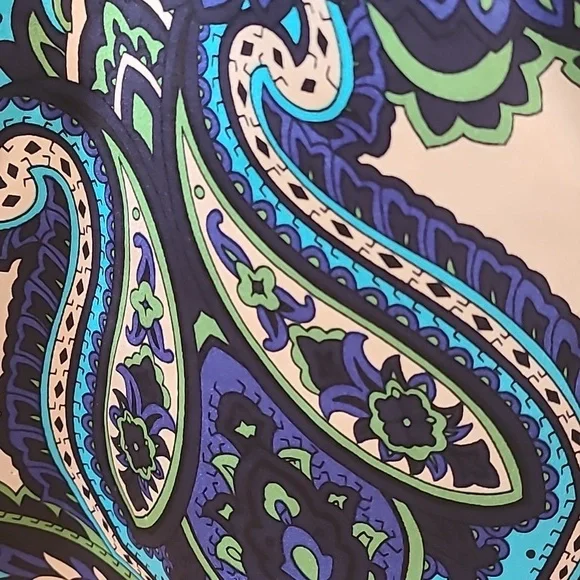 INC paisley blue dress - Picture 3 of 4